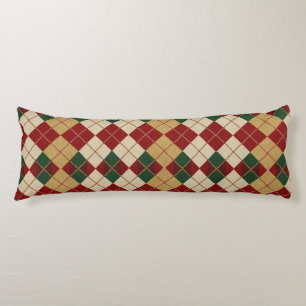 Coussins Longs Classique, motif argyle Noël/hiver