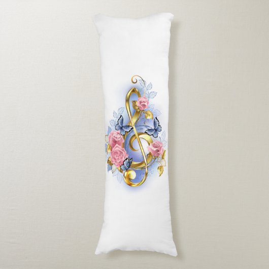 Coussins Longs Clé de fer avec roses roses roses (Devant (Vertical))