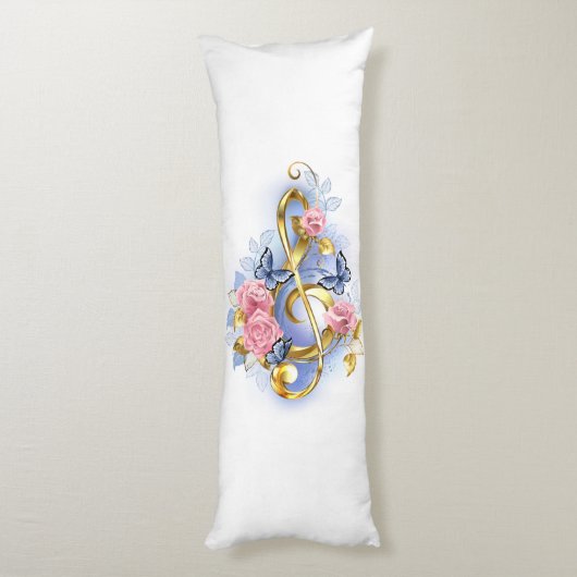 Coussins Longs Clé de fer avec roses roses roses (Dos (Vertical))