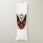 Coussins Longs Clé de fond en velours gothique avec ailes et lune (Devant (Vertical))