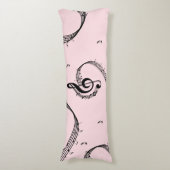 Coussins Longs Climacic G Clef Music Rose (Devant (Vertical))