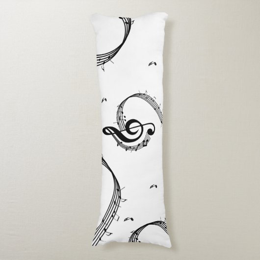 Coussins Longs Climactic G Clef Music (Devant (Vertical))