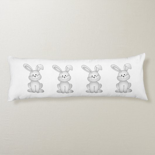 Coussins Longs Clipart blanc de lapin (Dos)