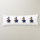 Coussins Longs Clipart de graduation de chien (Devant)