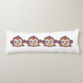 Coussins Longs Clipart de singe mignon (Devant)