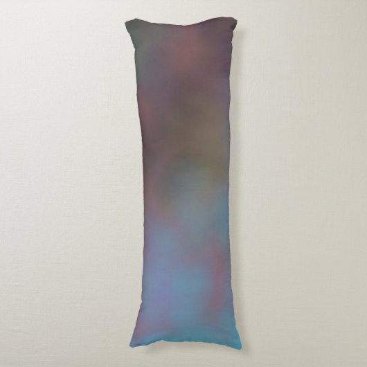 Coussins Longs Cloud gris turquoise et violet abstrait (Devant (Vertical))