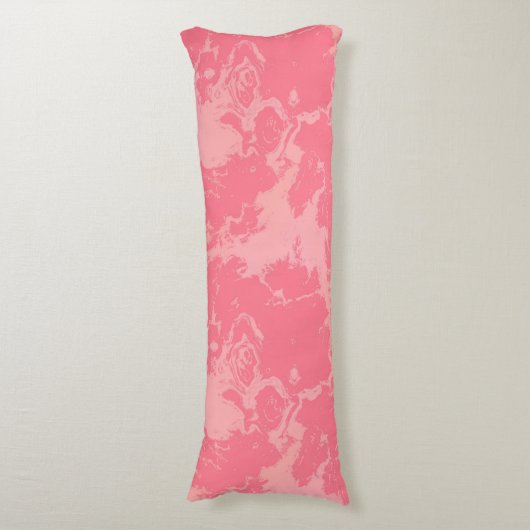 Coussins Longs Cloud marbré rose abstrait (Devant (Vertical))