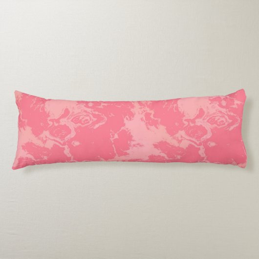 Coussins Longs Cloud marbré rose abstrait (Devant)