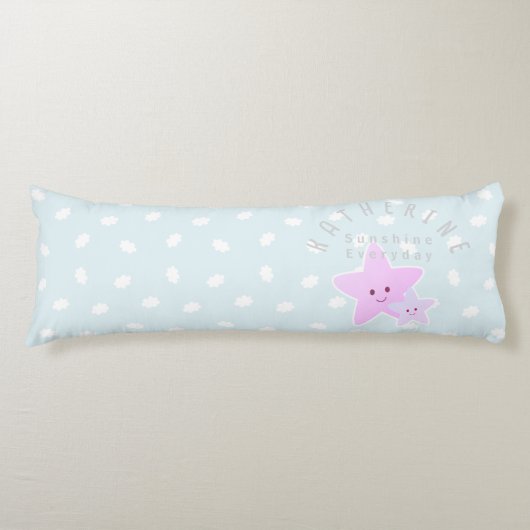 Coussins Longs Cloud Stars Baby Pastel Blue (Devant)