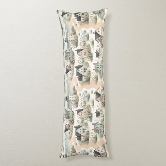 Coussins Longs Coastal Cottage Lighthouse Pattern (Dos (Vertical))