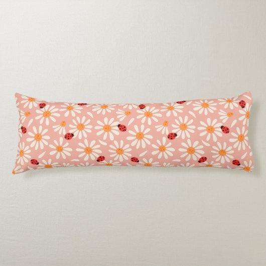 Coussins Longs Coccinelles et marguerites (Devant)