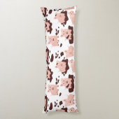 Coussins Longs Cochons mignons jouant dans les animaux de ferme d (Dos (Vertical))