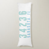 Coussins Longs Code postal personnalisé, ville, État | Blues côti (Devant (Vertical))