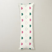Coussins Longs Cœur simple mignon sans couture rose / crème (Dos (Vertical))