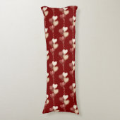 Coussins Longs Cœurs Ballons Amour Rouge Crème  (Devant (Vertical))