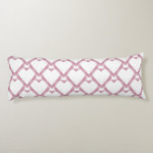 Coussins Longs Coeurs blancs roses (Dos)