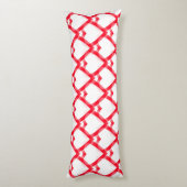 Coussins Longs Cœurs blancs rouges (Dos (Vertical))