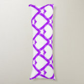 Coussins Longs Cœurs blancs violets (Devant (Vertical))