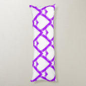 Coussins Longs Cœurs blancs violets (Dos (Vertical))