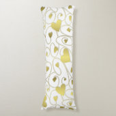 Coussins Longs Coeurs bouclés en or (devant Vertical)