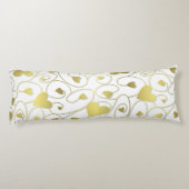 Coussins Longs Coeurs bouclés en or (Dos)