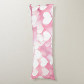 Coussins Longs Coeurs de Bokeh rose (Devant (Vertical))