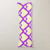 Coussins Longs Cœurs jaunes violets (Devant (Vertical))