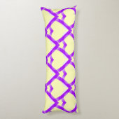 Coussins Longs Cœurs jaunes violets (Dos (Vertical))