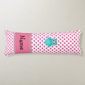 Coussins Longs Coeurs mignons nommés personnalisés de rose de (Devant)