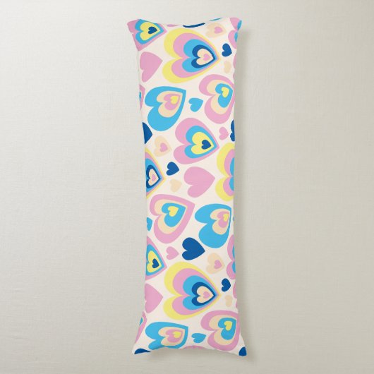 Coussins Longs Coeurs Pastel. (Devant (Vertical))