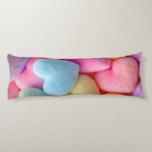 Coussins Longs Coeurs Pastel Plush Lancer Oreiller (Dos)