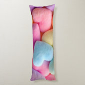 Coussins Longs Coeurs Pastel Plush Lancer Oreiller (Dos (Vertical))