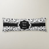 Coussins Longs Coeurs personnalisés tendance et Motif de doodle d (Dos)