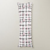 Coussins Longs Cœurs rayures noires rose (Devant (Vertical))