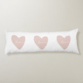 Coussins Longs Coeurs Roses D'Amour (Dos)