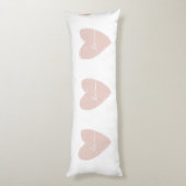 Coussins Longs Coeurs Roses D'Amour (Dos (Vertical))