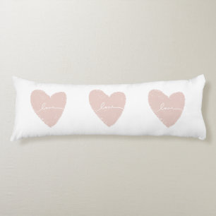 Coussins Longs Coeurs Roses D'Amour