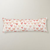 Coussins Longs Cœurs Roses Fleurs Roses Rose Romantique (Dos)