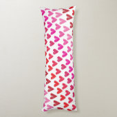 Coussins Longs Coeurs rouges et roses (Dos (Vertical))