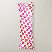 Coussins Longs Coeurs rouges et roses (devant Vertical)