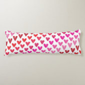 Coussins Longs Coeurs rouges et roses (Devant)