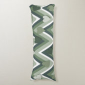 Coussins Longs Coeurs Vertes Et Cheverons (Devant (Vertical))