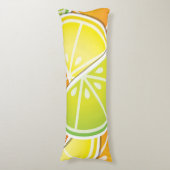 Coussins Longs Coincés d'agrumes funky (devant Vertical)