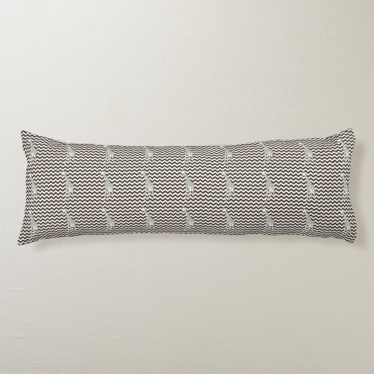 Coussins Longs Cola Safari Chevron avec la Giraffe d'Art Pop (Devant)