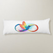 Coussins Longs Colibri arc-en-ciel avec symbole Infinity (Dos)