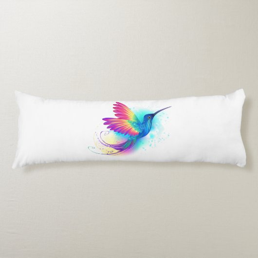 Coussins Longs Colibri arc-en-ciel exotique (Devant)