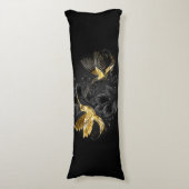 Coussins Longs Colibri noir et or (Devant (Vertical))