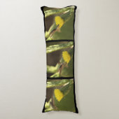 Coussins Longs Colibri Sur Le Triptyque Fleur De Cactus Jaune (Devant (Vertical))