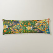 Coussins Longs collage d'agrumes siciliens bleu orange chic (Dos)