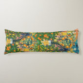 Coussins Longs collage d'agrumes siciliens bleu orange chic (Devant)